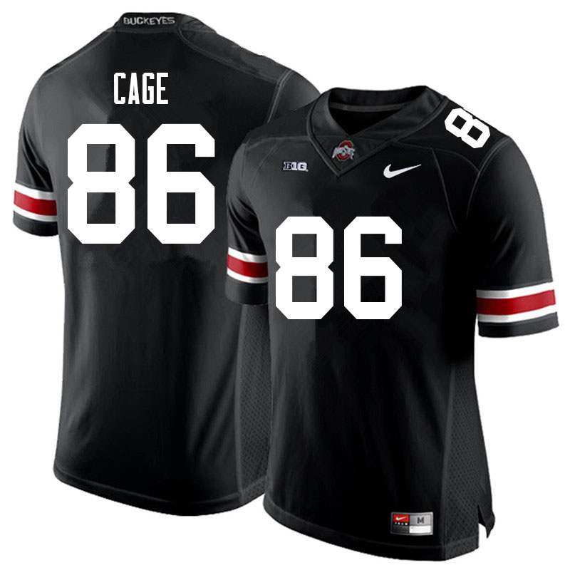 Men #86 Jerron Cage Ohio State Buckeyes College Football Jerseys Sale-Black